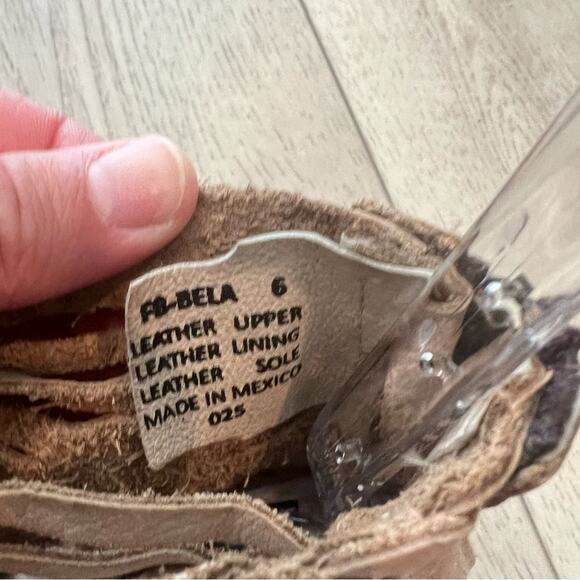 Freebird Bela Leather Heels Taupe Size 6 - Picture 6 of 10